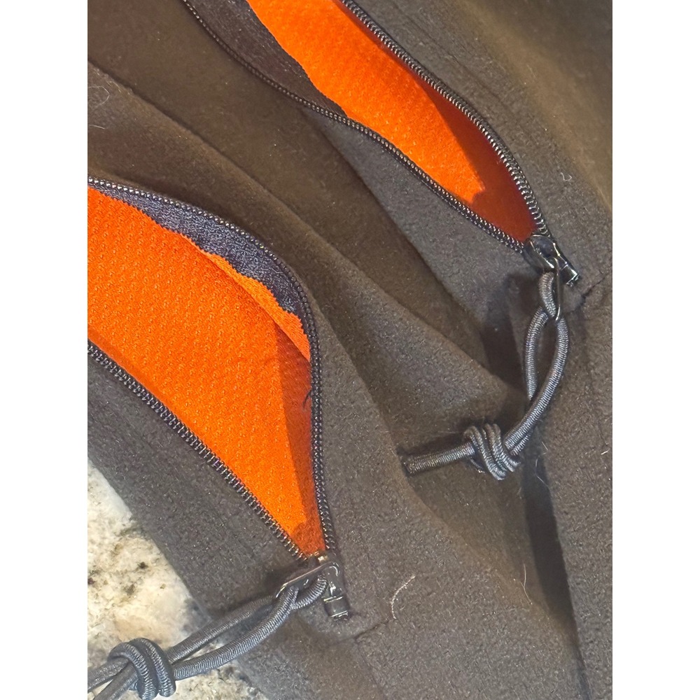 Burton Black Snowboard Fleece Jacket – XL Orange Lining, Zip-Up, Underarm Vent - Picture 7 of 7